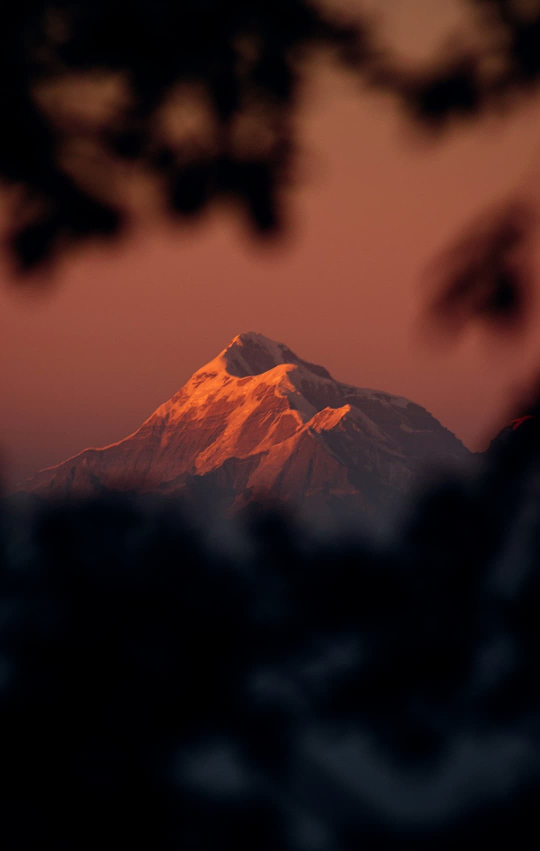 Mountain landscape at sunset